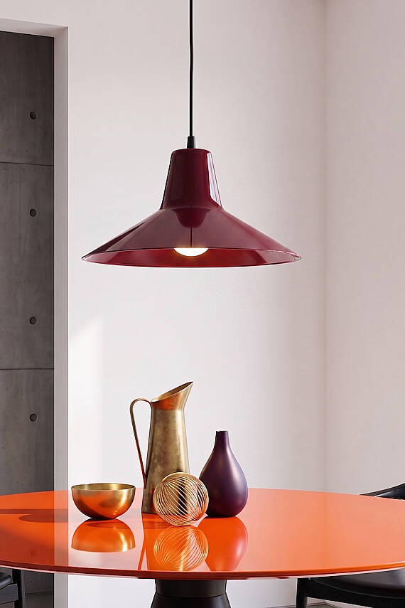 Ruby Metal Avize 30 cm - Bordo - 3