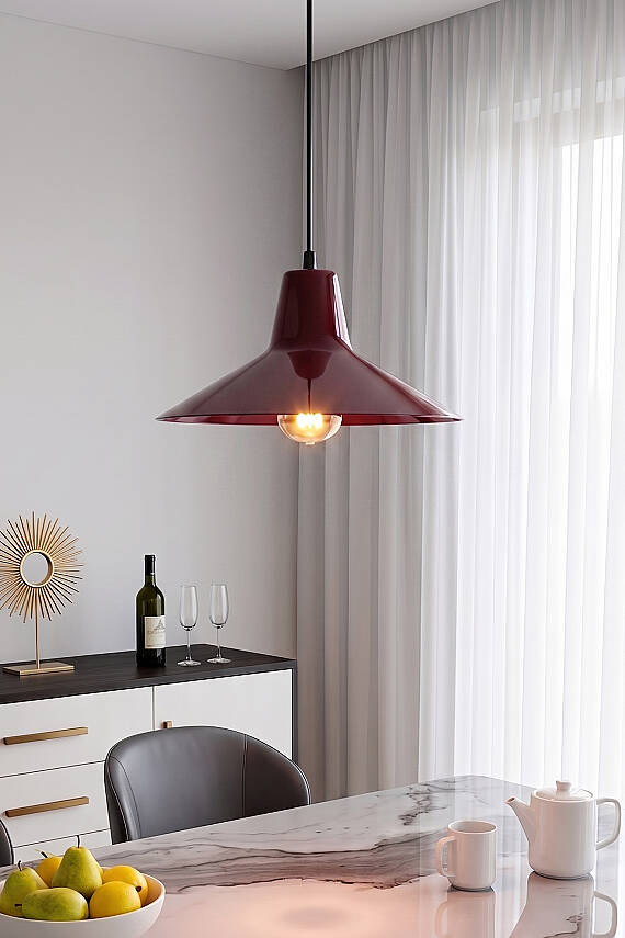 Ruby Metal Avize 30 cm - Bordo - 4
