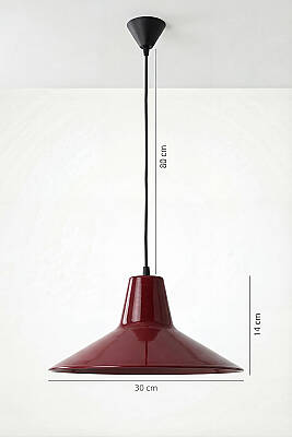 Ruby Metal Avize 30 cm - Bordo - 7