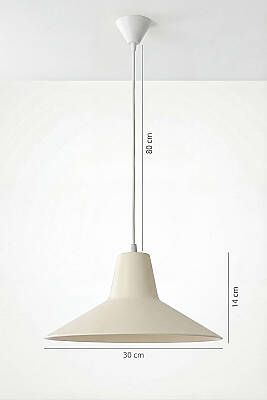 Ruby Metal Avize 30 cm - Krem - 7