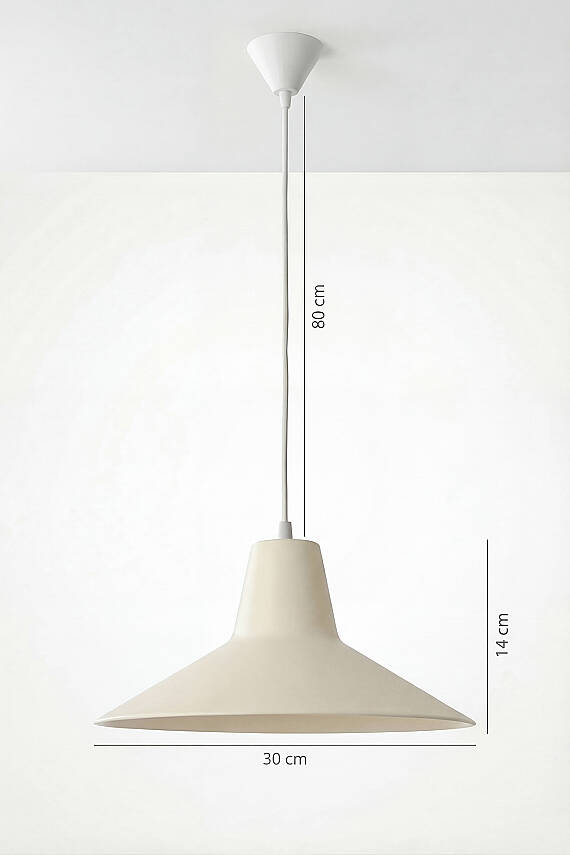 Ruby Metal Avize 30 cm - Krem - 7