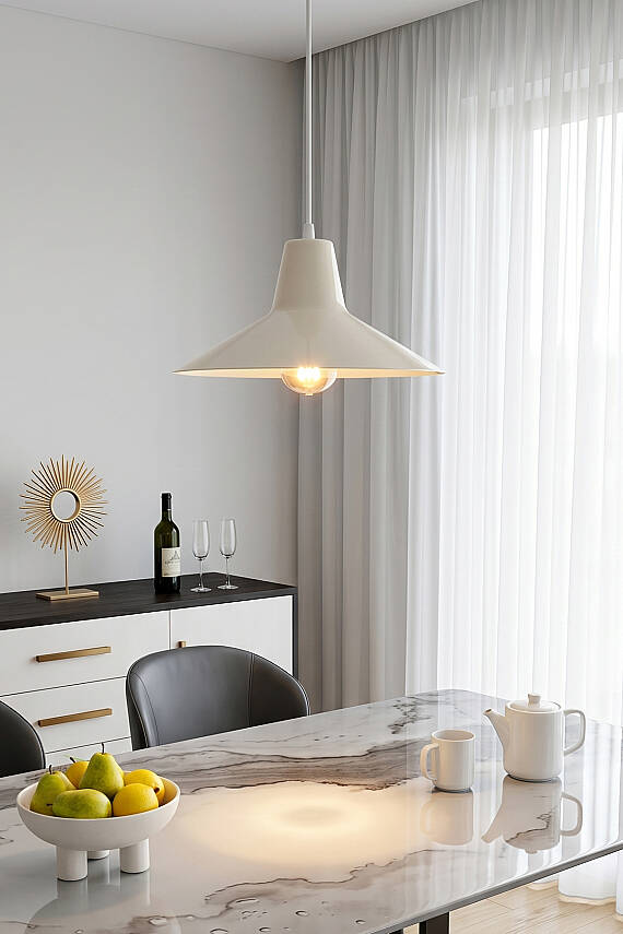 Ruby Metal Avize 30 cm - Krem - 3