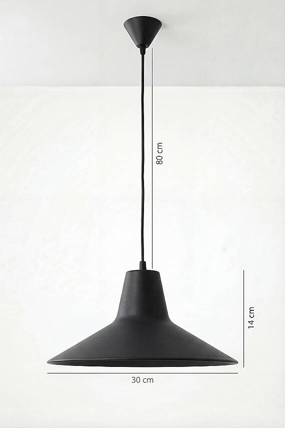 Ruby Metal Avize 30 cm - Siyah - 4