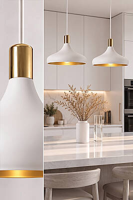 Nova Golden Beyaz Metal Sarkıt (35 cm) - 3