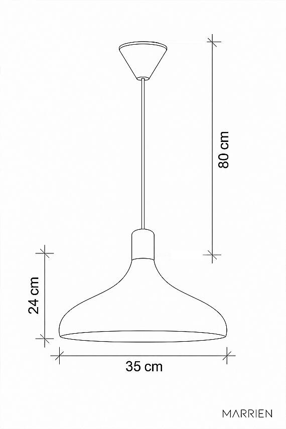 Nova Golden Beyaz Metal Sarkıt (35 cm) - 7