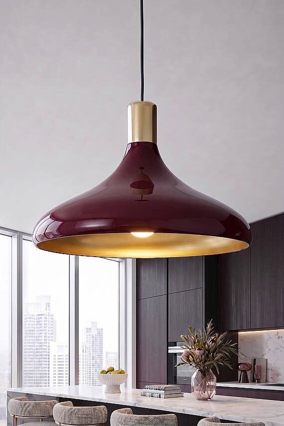Nova Golden Bordo Metal Sarkıt (35 cm) - 1