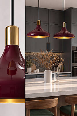 Nova Golden Bordo Metal Sarkıt (35 cm) - 3