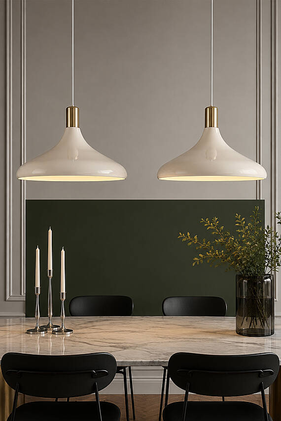 Nova Golden Krem Gold Aksesuarlı Metal Sarkıt (35 cm) - 8