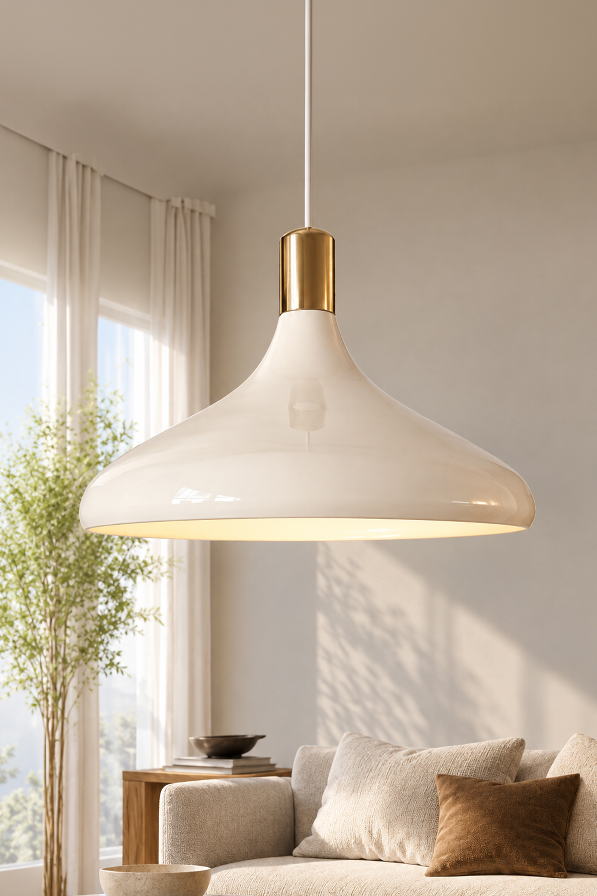 Nova Golden Krem Gold Aksesuarlı Metal Sarkıt (35 cm)