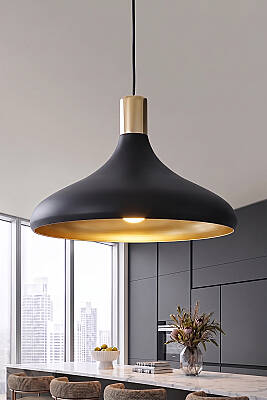 Nova Golden Siyah Metal Sarkıt (35 cm) - MARRIEN