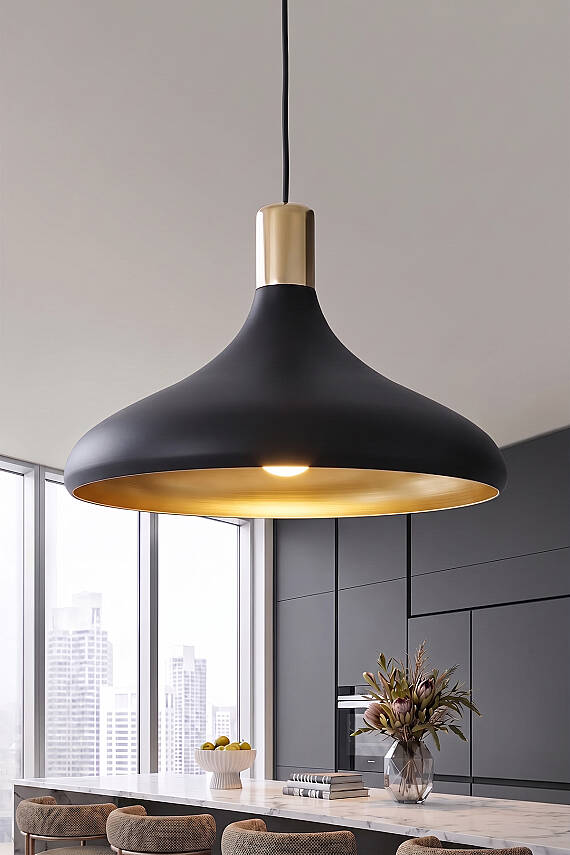 Nova Golden Siyah Metal Sarkıt (35 cm) - 1