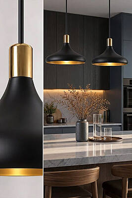 Nova Golden Siyah Metal Sarkıt (35 cm) - 3