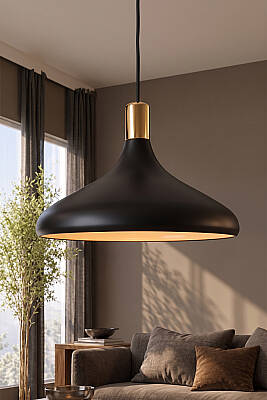 Nova Golden Siyah Gold Aksesuarlı Metal Sarkıt (35 cm) - MARRIEN