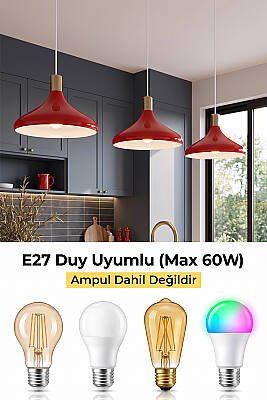 Nova Golden Turuncu Gold Aksesuarlı Metal Sarkıt (35 cm) - 6
