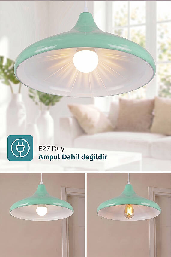 Nova Metal Avize 35 cm - Mint Yeşili - 6