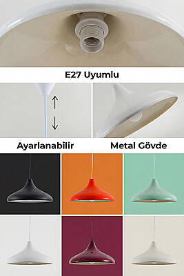 Nova Metal Avize 35 cm - Siyah - 7
