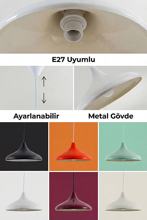 Nova Metal Avize 35 cm - Siyah - 7