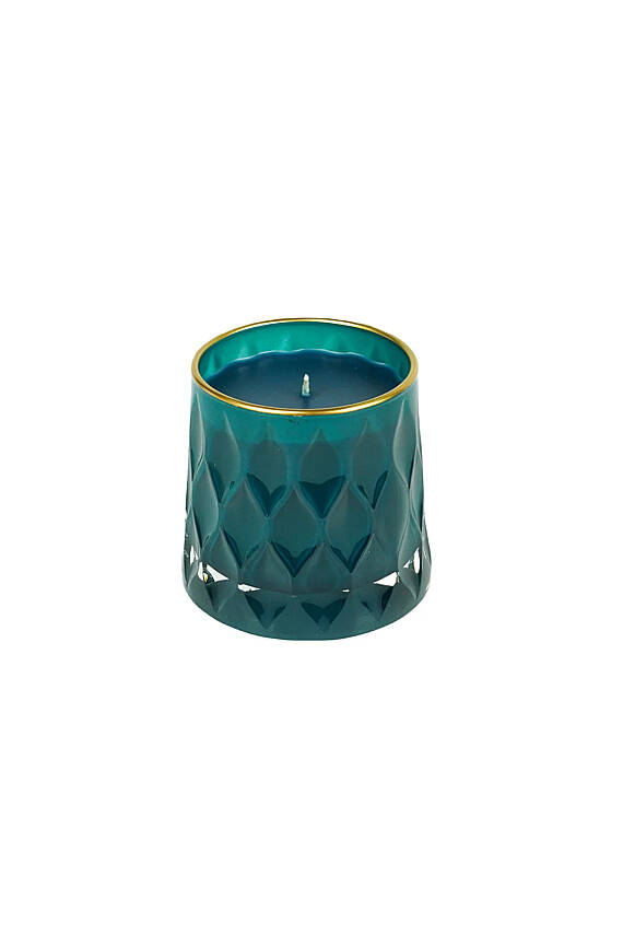 Odunsu Palo Santo Kokulu Cam Mum 8x9 cm - Ocean - 5