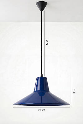 Ruby Metal Avize 30 cm - Lacivert - 7