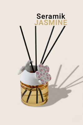 Seramik Jasmine Çubuklu Oda Kokusu 100 ml Çiçeksi & Ferah Notalar - MARRIEN