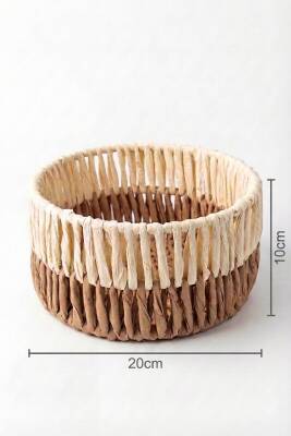 Solora El Yapımı Kağıt İp Organizer 20x10 cm - Natural - 5