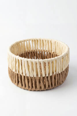 Solora El Yapımı Kağıt İp Organizer 20x10 cm - Natural - MARRIEN