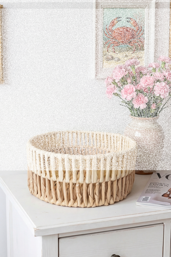 Solora El Yapımı Kağıt İp Organizer 25x10 cm - Natural - 1