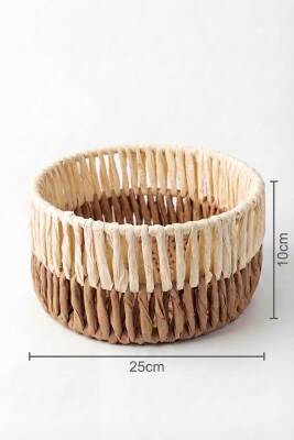 Solora El Yapımı Kağıt İp Organizer 25x10 cm - Natural - 3