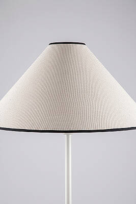 Venus Cream Floor Lamp - Black Piping Edition - 5