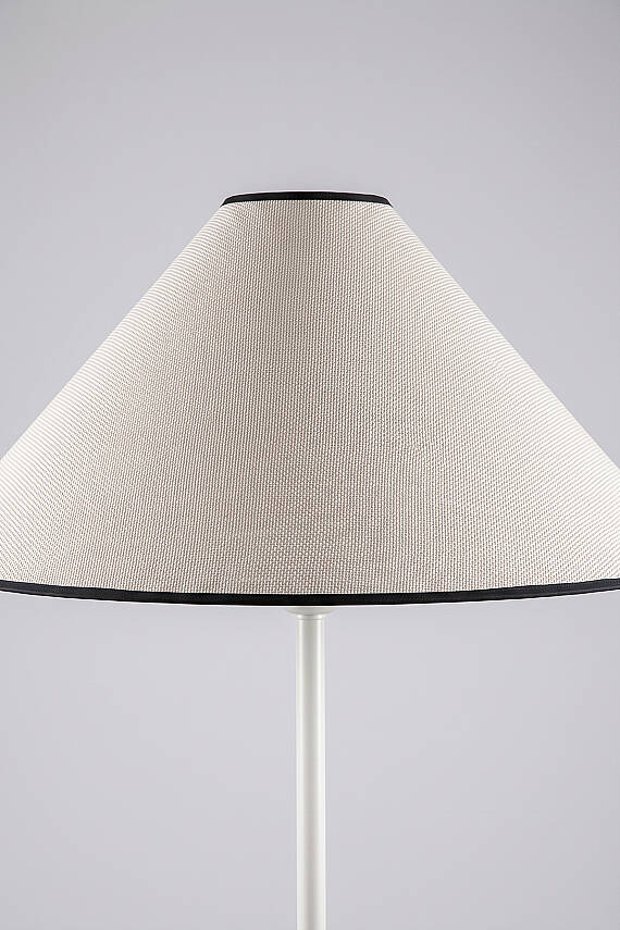 Venus Cream Floor Lamp - Black Piping Edition - 5