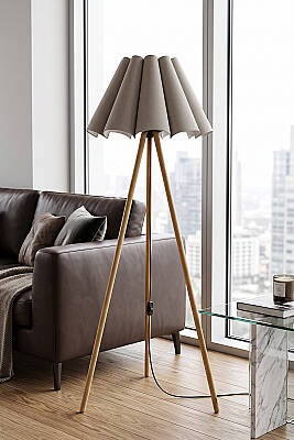 Woody Tripod Flora Pileli Cappuccino Lambader - MARRIEN