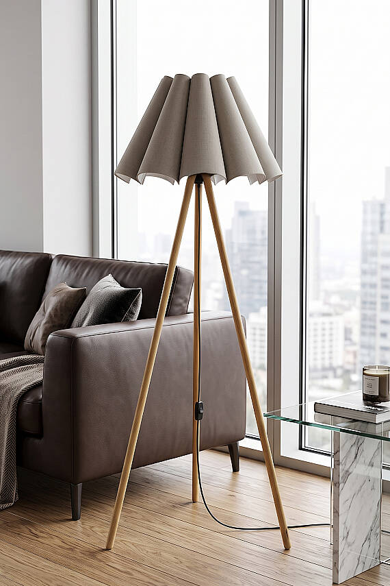 Woody Tripod Flora Pileli Cappuccino Lambader - 1