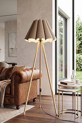 Woody Tripod Flora Pileli Cappuccino Lambader - 2