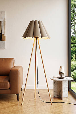 Woody Tripod Flora Pileli Cappuccino Lambader - 3
