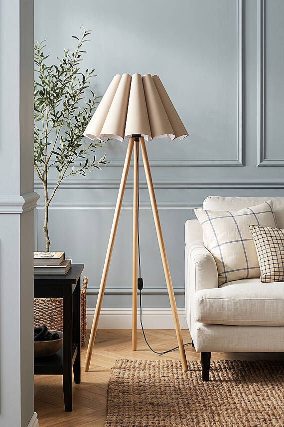 Woody Tripod Flora Pileli Cappuccino Lambader - 6