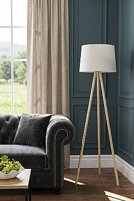 Woody Tripod Floor Lamp - Cream Edition - 4